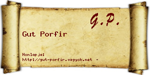 Gut Porfir névjegykártya